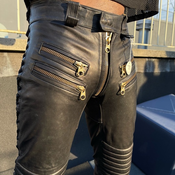 Handmade Custom Leather Pants - Picture 1 of 4